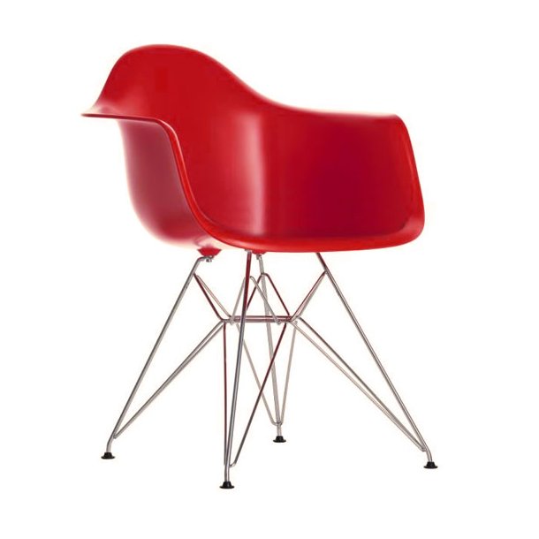 DAR stol rød med armlæn - spisebordstol vitra