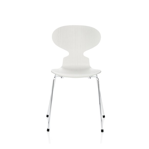 Myren 3101 stol, farvet ask | Hvid, Forkromet 