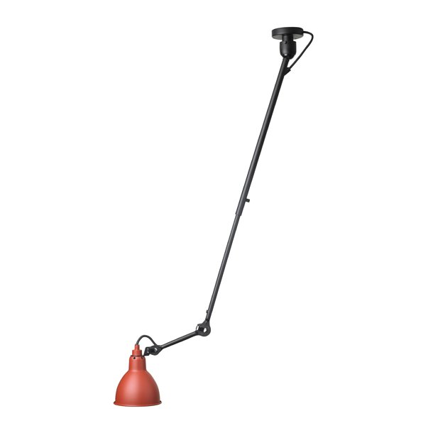 Lampe Gras - N&deg;302, loftlampe, sort/rd
